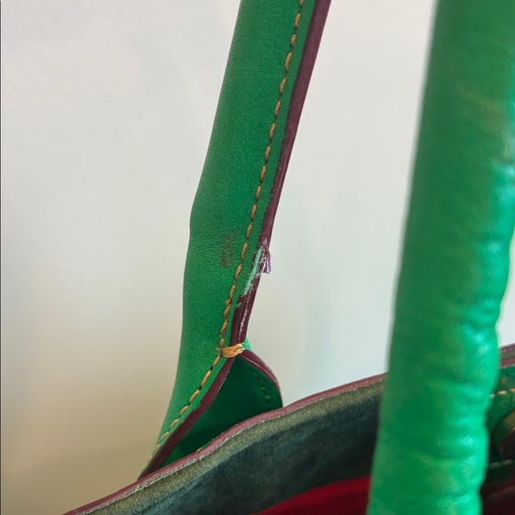 Dooney and Bourke Green Italian Leather Florentine Russel Tote - Picture 16 of 16